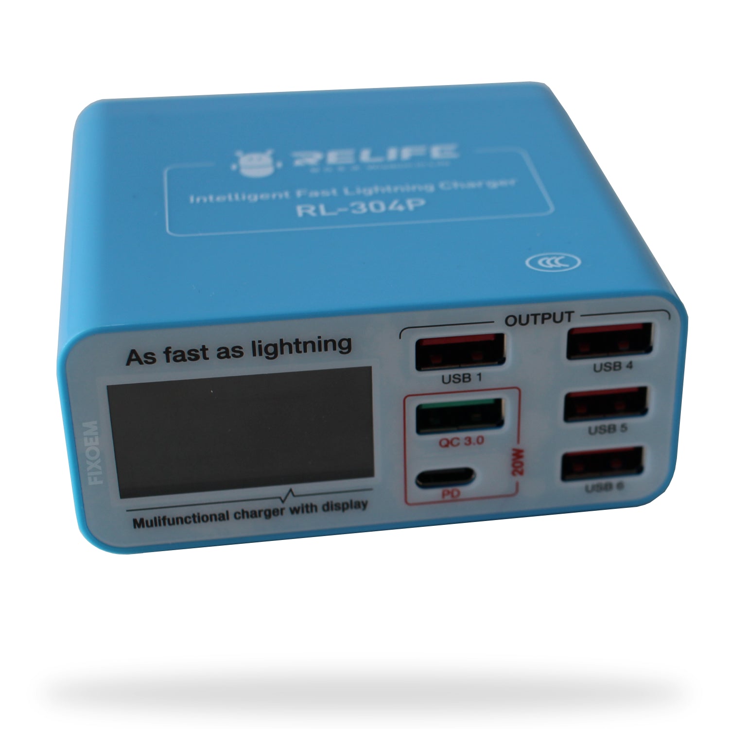 Relife Multicharger 6 Usb Ports + Turbo Charge + Type C.