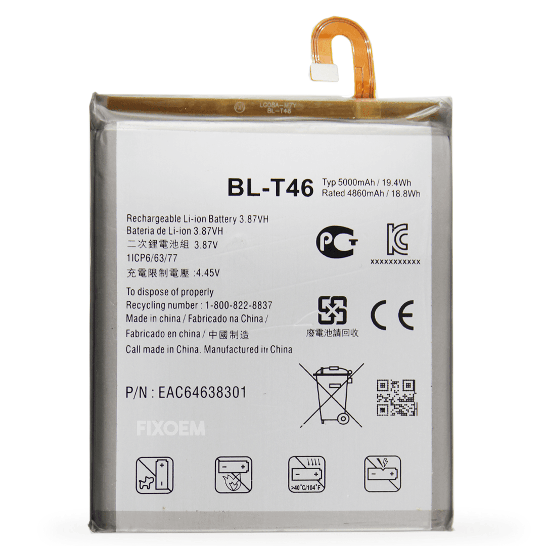 Bateria Lg V60 Thinq 5g Lm-v600 A001lg Bl-t46 a solo $ 160.00 Refaccion y puestos celulares, refurbish y microelectronica.- FixOEM