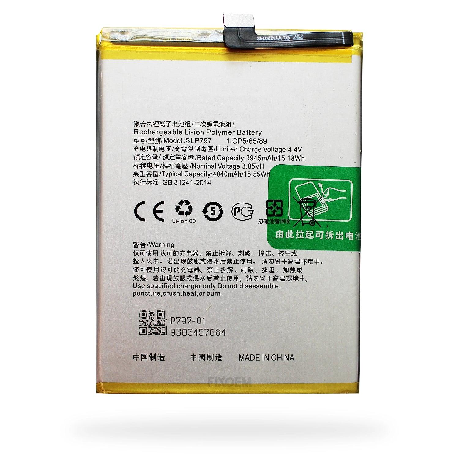 Bateria Oppo A72 5G / A73 5G 7540N CPH2161 BLP797. a solo $ 170.00 Refaccion y puestos celulares, refurbish y microelectronica.- FixOEM