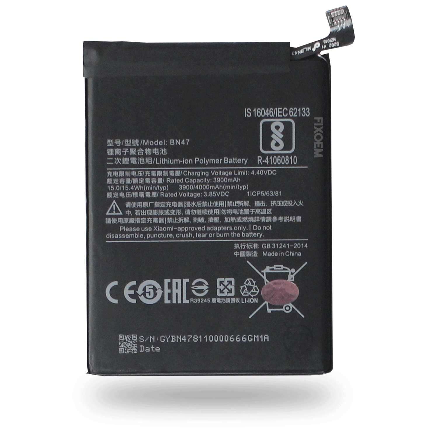 Bateria Xiaomi Redmi 6 Pro / Mi A2 Lite Bn47 M1804c3dg M1804c3dh M1804c3di M1804d2sg M1804d2si a solo $ 130.00 Refaccion y puestos celulares, refurbish y microelectronica.- FixOEM