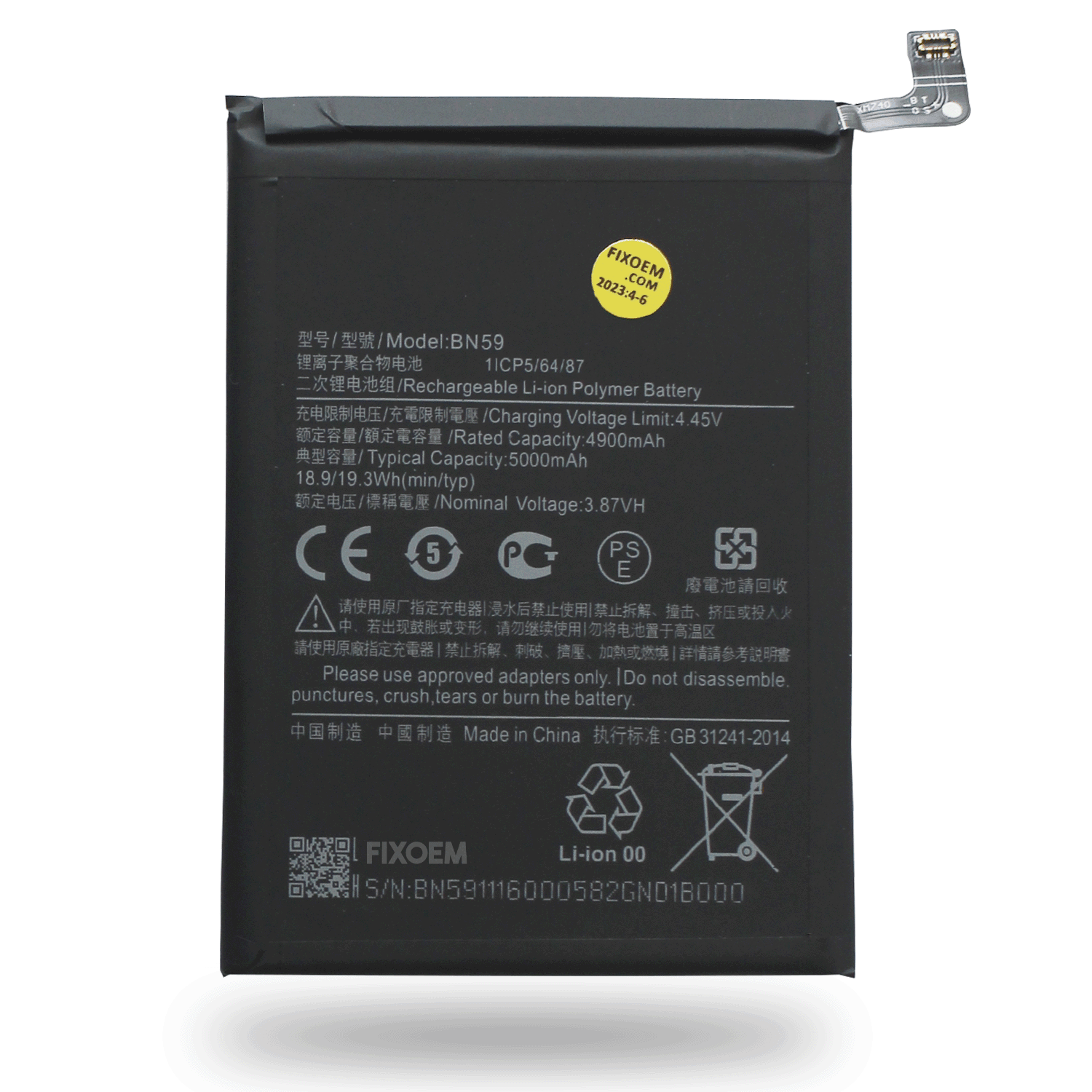 Bateria Xiaomi Redmi Note 10 / Redmi Note 10S / Redmi Note 10 Pro Bn59 a solo $ 190.00 Refaccion y puestos celulares, refurbish y microelectronica.- FixOEM