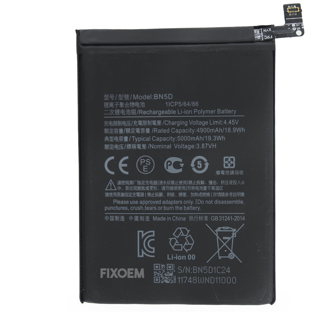 Bateria Xiaomi Redmi Note 11s 4G / 5G BN5D BN5C 2201117Sg 2201117Si 2201117Sy 2201117Sl 22031116Bg a solo $ 170.00 Refaccion y puestos celulares, refurbish y microelectronica.- FixOEM