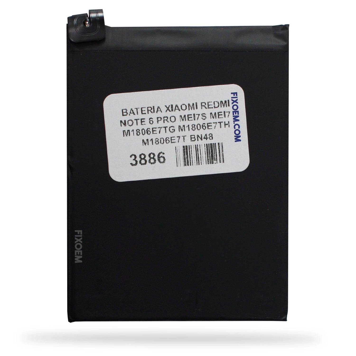 Bateria Xiaomi Redmi Note 6 Pro Mei7s Mei7 M1806e7tg M1806e7th M1806e7t Bn48 a solo $ 120.00 Refaccion y puestos celulares, refurbish y microelectronica.- FixOEM
