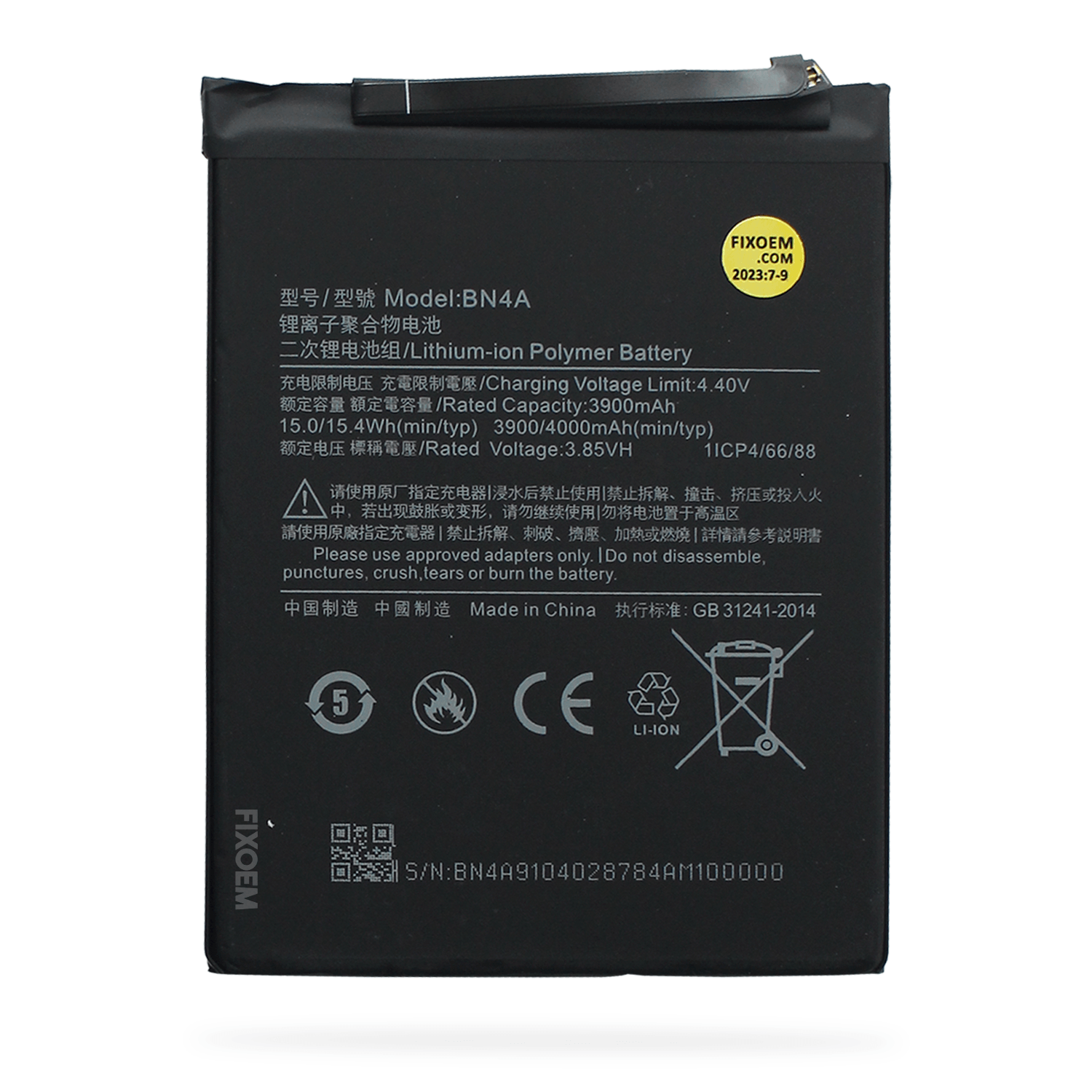 Bateria Xiaomi Redmi Note 7 M1901F7G M1901F7H M1901F7I Bn4A a solo $ 120.00 Refaccion y puestos celulares, refurbish y microelectronica.- FixOEM