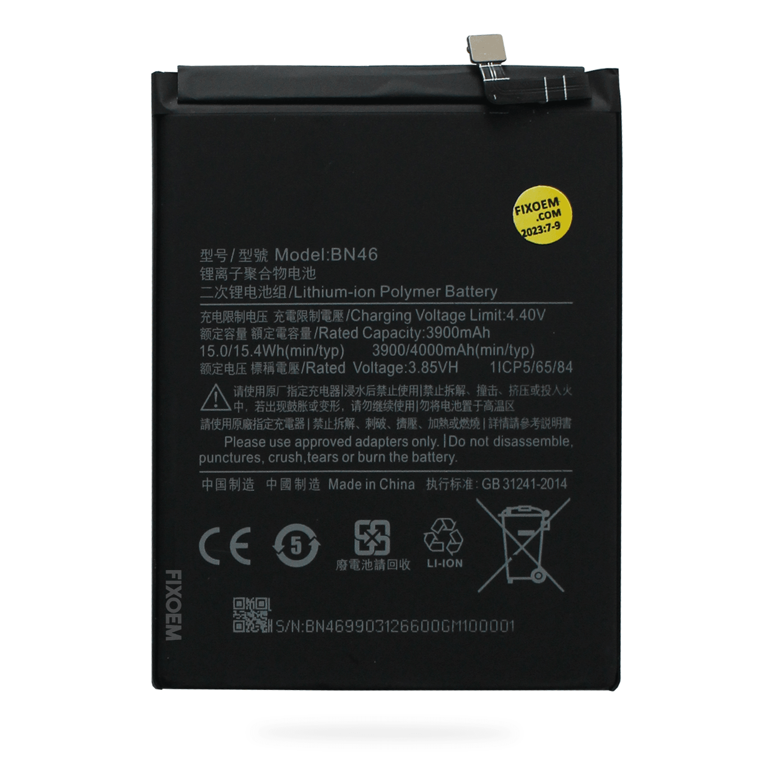 Bateria Xiaomi Redmi Note 8 / Note 8T / Redmi 7 / Note 6 Bn46 M1908C3XG M1908C3JH M1908C3JG M1908C3JI M1810F6LG a solo $ 120.00 Refaccion y puestos celulares, refurbish y microelectronica.- FixOEM