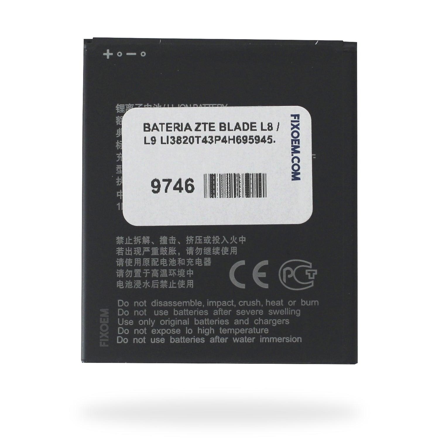 Bateria Zte Blade L8 / L9 Li3820T43P4H695945. a solo $ 100.00 Refaccion y puestos celulares, refurbish y microelectronica.- FixOEM