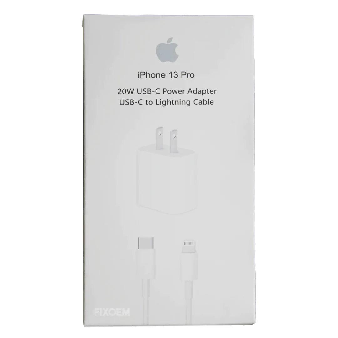 Cargador Apple Cubo 20W Tipo C + Cable Lighting a solo $ 210.00 Refaccion y puestos celulares, refurbish y microelectronica.- FixOEM