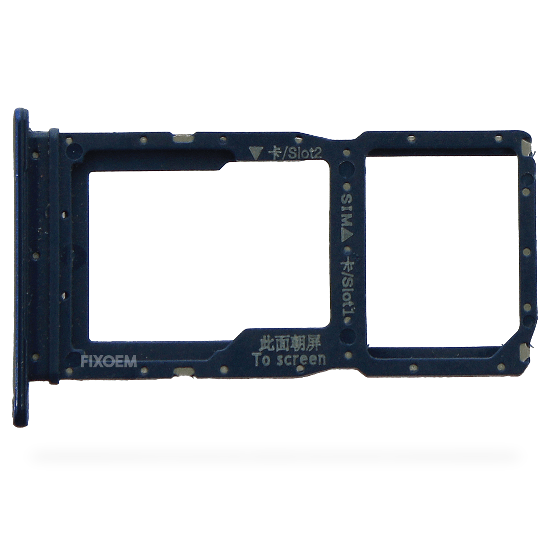 Charola Sim Huawei Y9 Prime Azul Stk-Lx3 a solo $ 30.00 Refaccion y puestos celulares, refurbish y microelectronica.- FixOEM
