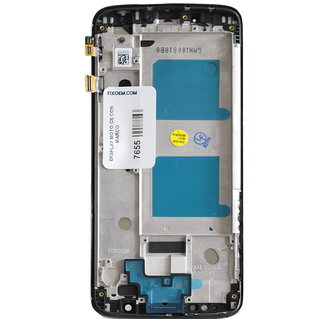 Display Moto G6 IPS Xt1925 Con Marco. a solo $ 360.00 Refaccion y puestos celulares, refurbish y microelectronica.- FixOEM