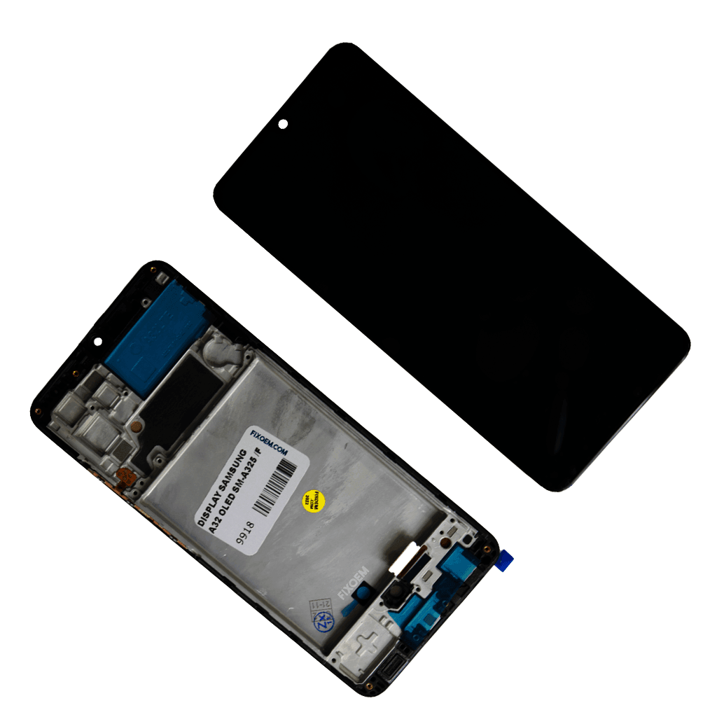 Display Samsung A32 4G Con Marco y Huella Oled Sm-A325/F a solo $ 540.00 Refaccion y puestos celulares, refurbish y microelectronica.- FixOEM