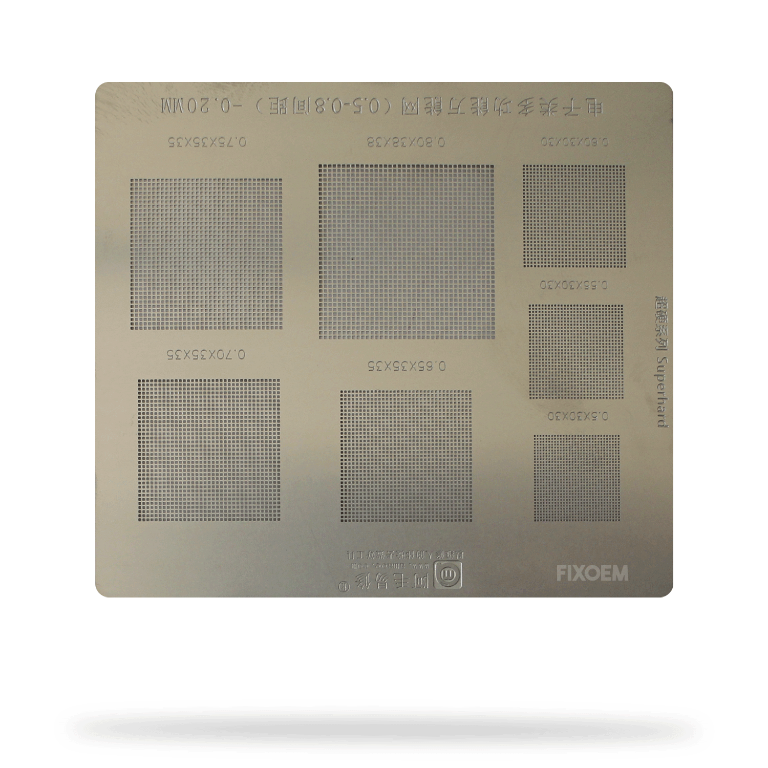 Stencil Amaoe Universal 0,3, 0.5, 0.8Mm a solo $ 130.00 Refaccion y puestos celulares, refurbish y microelectronica.- FixOEM